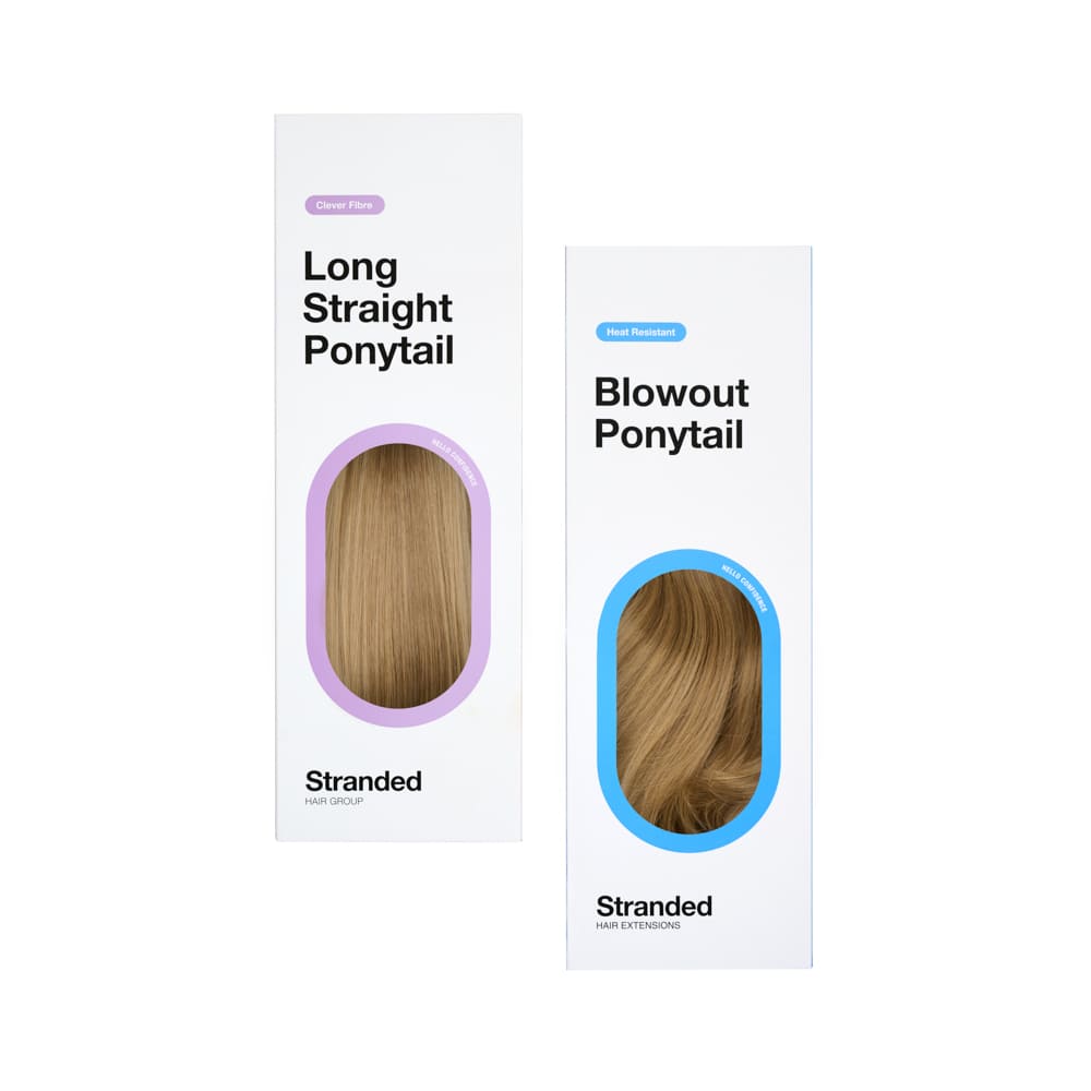Stranded Long Pony Duo - Straight & Blowout - Colour #10/12 Pansy