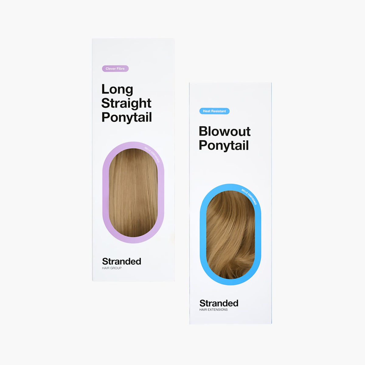 Stranded Long Pony Duo - Straight & Blowout in Pansy (#10/12)