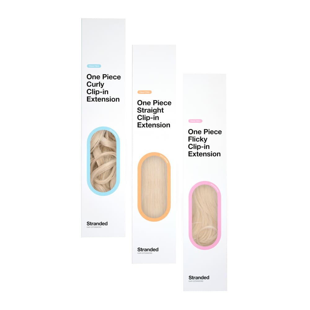 Stranded 20" One Piece Trio Clip-in Hair Extensions - Colour #111 Pearl Moon