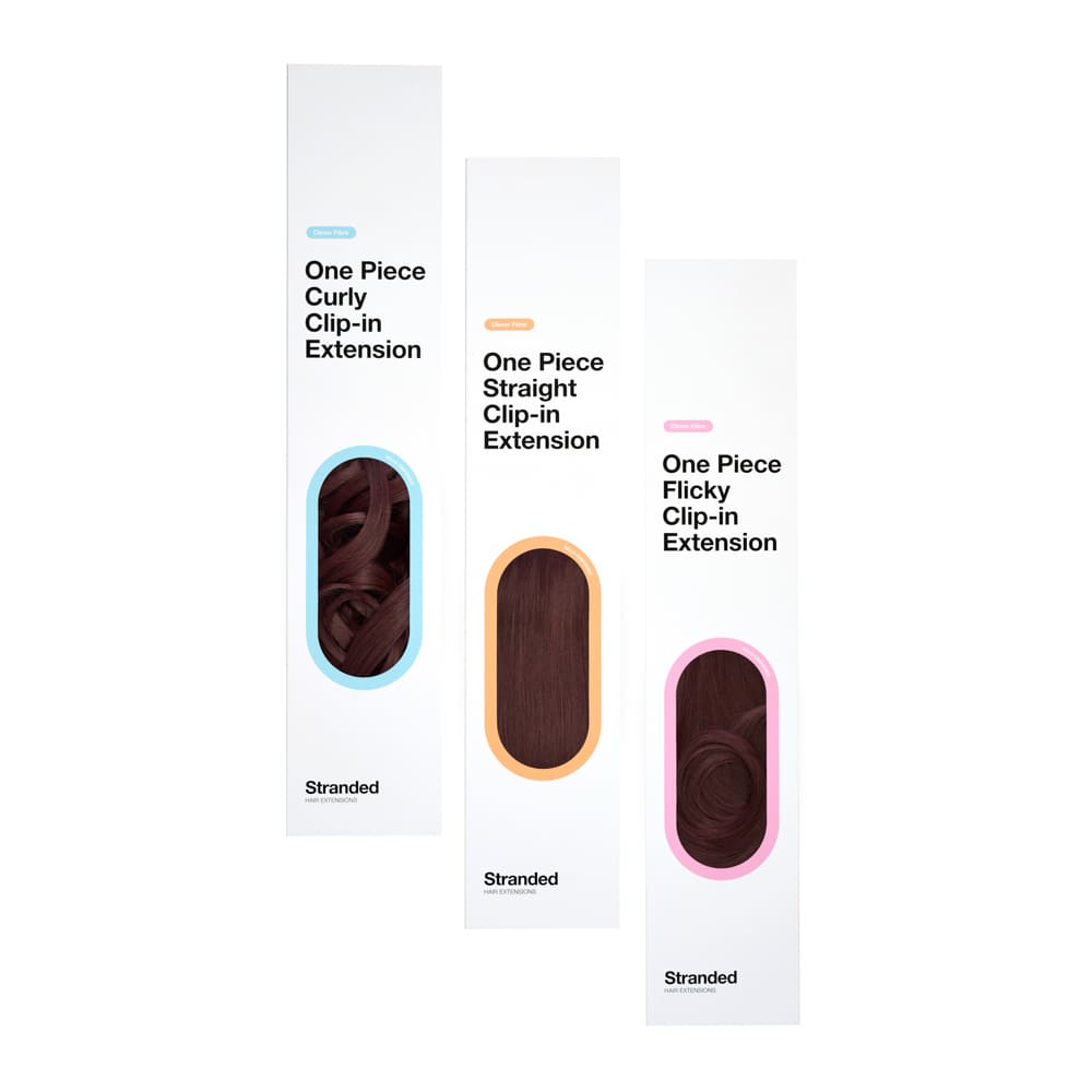 Stranded 20" One Piece Trio Clip-in Hair Extensions - Colour #99J Plum Blossom