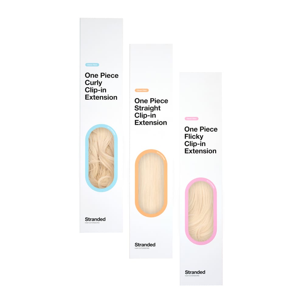 Stranded 20" One Piece Trio Clip-in Hair Extensions - Colour #1001 Polar Star