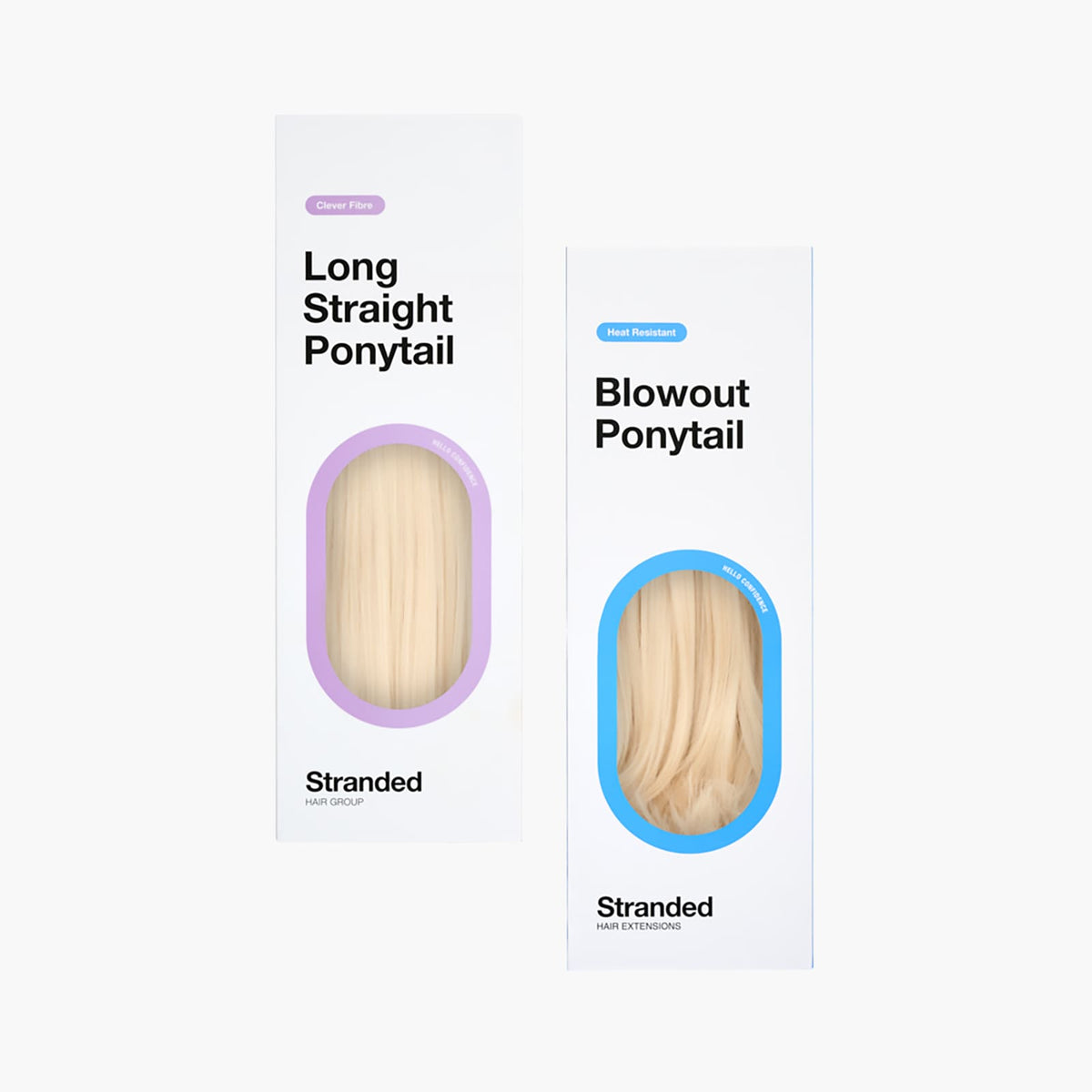 Stranded Long Pony Duo - Straight & Blowout in Polar Star (#1001)