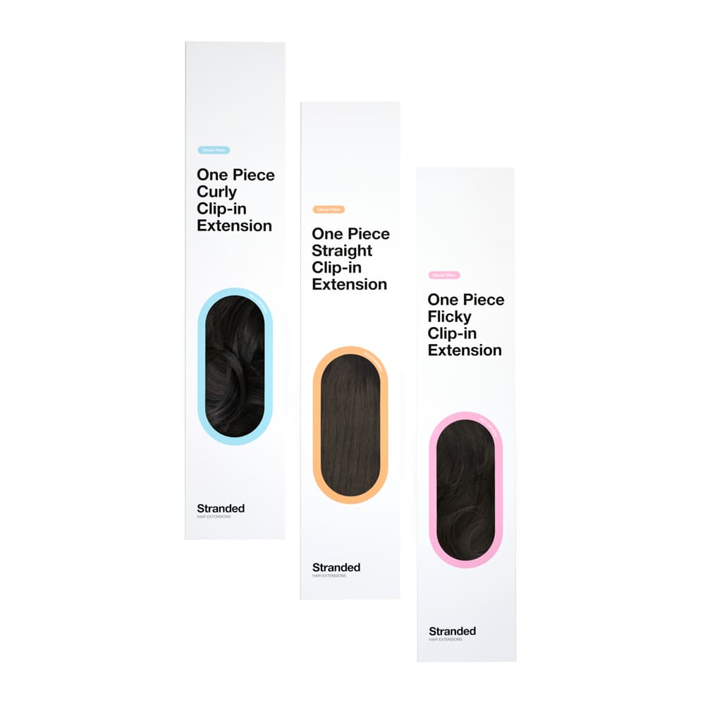 Stranded 20" One Piece Trio Clip-in Hair Extensions - Colour #1B Queen of the night