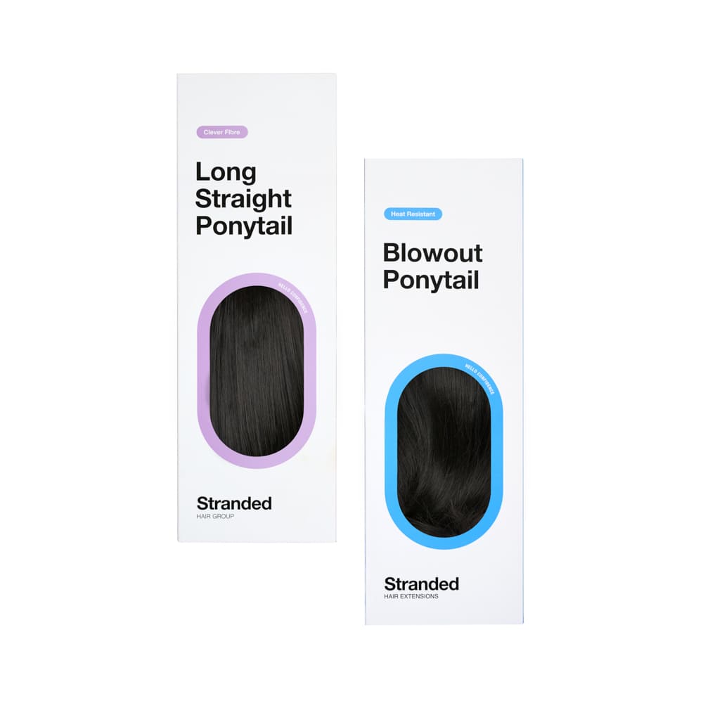 Stranded Long Pony Duo - Straight & Blowout - Colour #1B Queen Of The Night