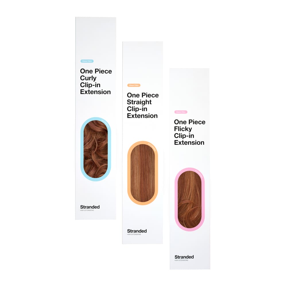 Stranded 20" One Piece Trio Clip-in Hair Extensions - Colour #33/30 Sunrose