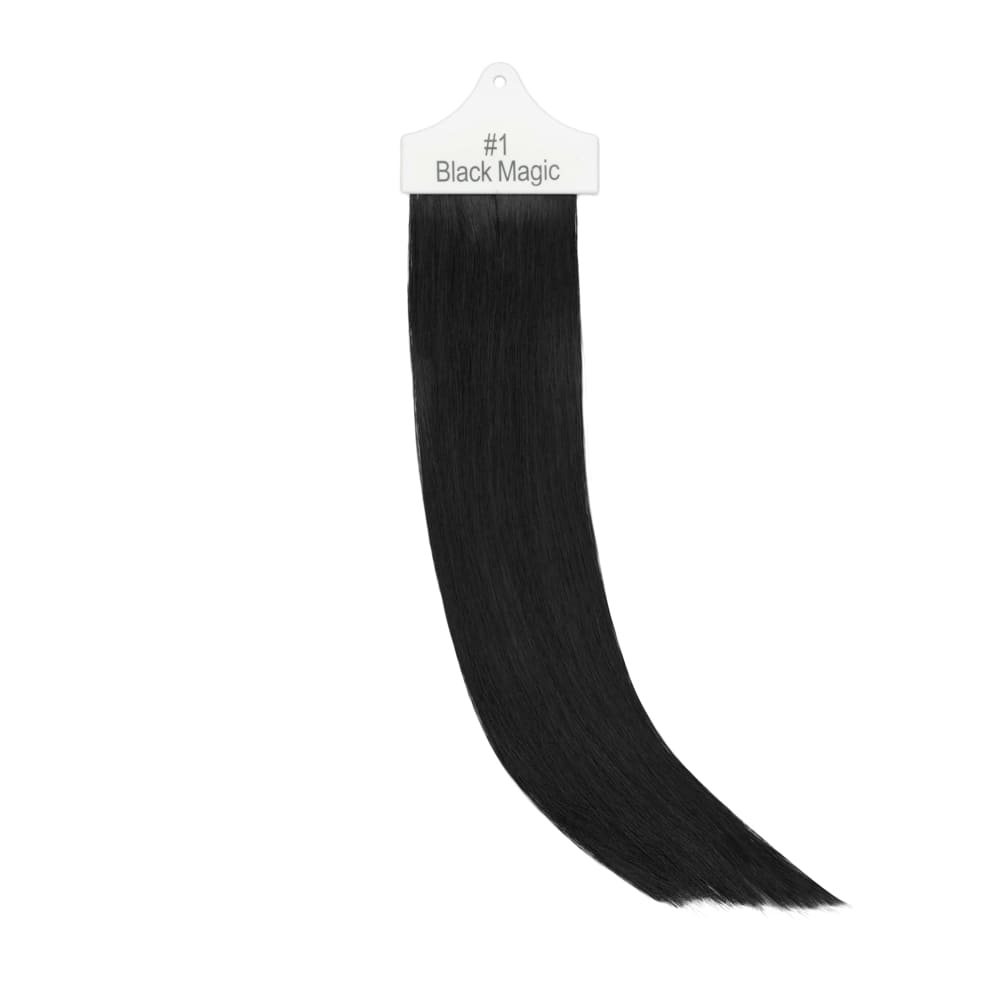 Stranded Hair Extension Sample for matching colour Jet Black