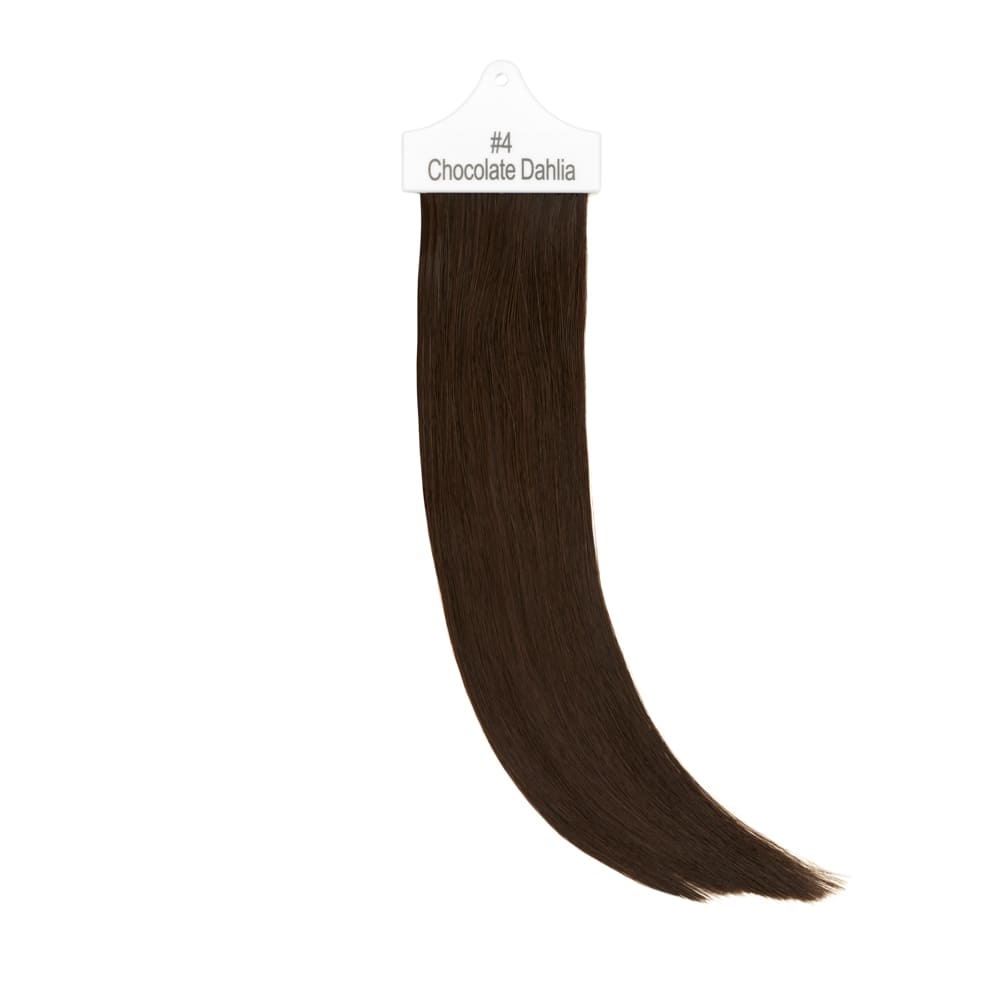 Stranded Hair Extension Sample for matching colour Chocolate Brown
