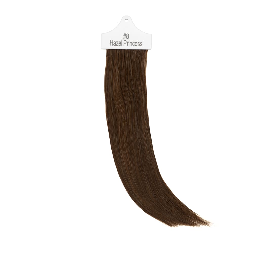 Stranded Hair Extension Sample for matching colour Light Brown