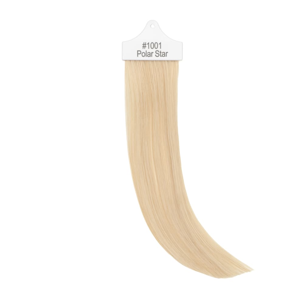 Stranded Hair Extension Sample for matching colour Swedish Blonde