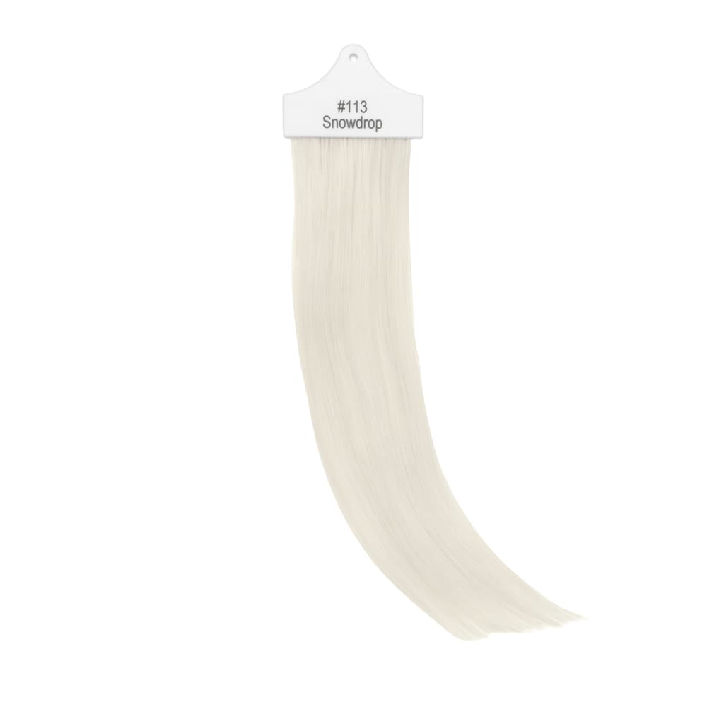 Stranded Hair Extension Sample for matching colour White