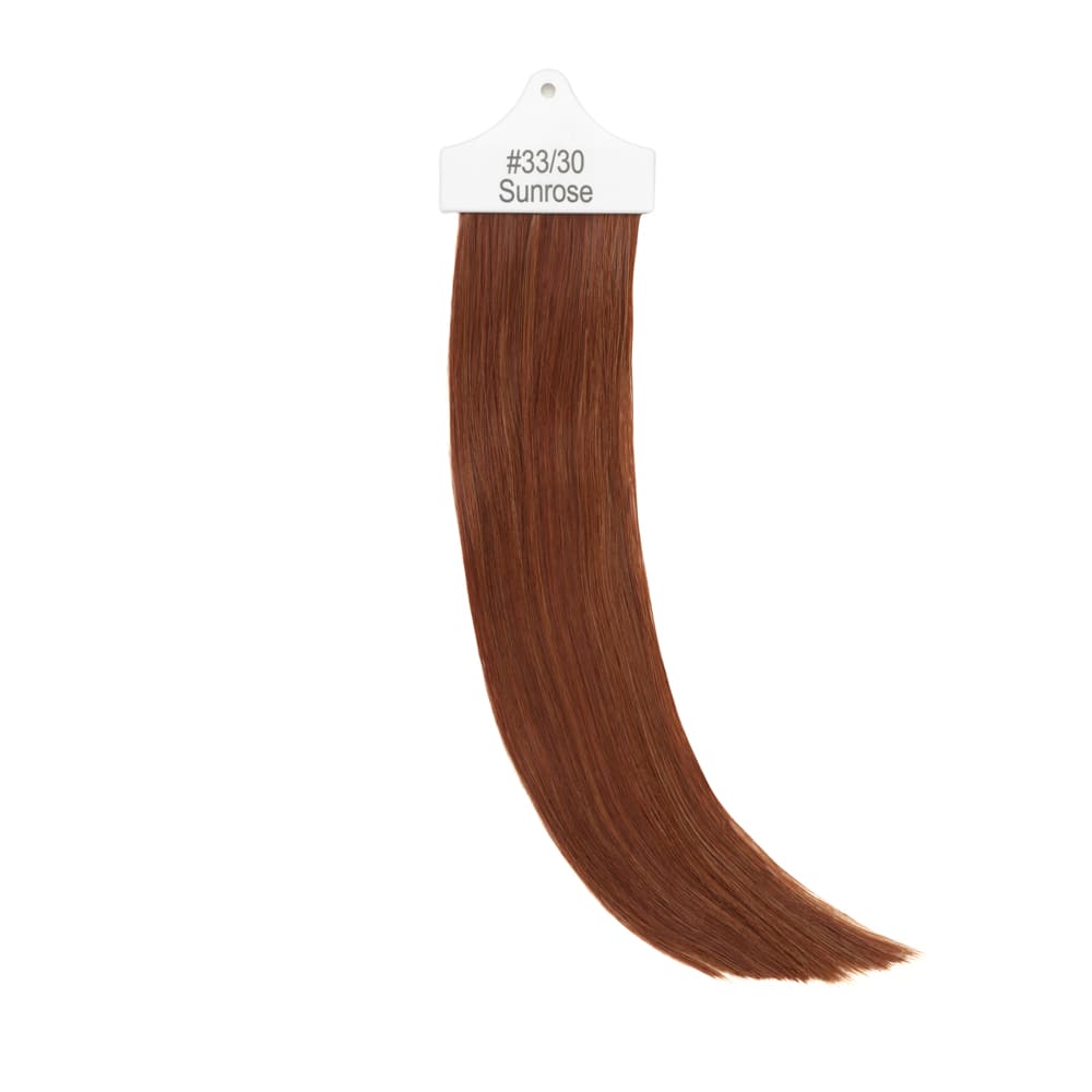 Stranded Hair Extension Sample for matching colour Auburn