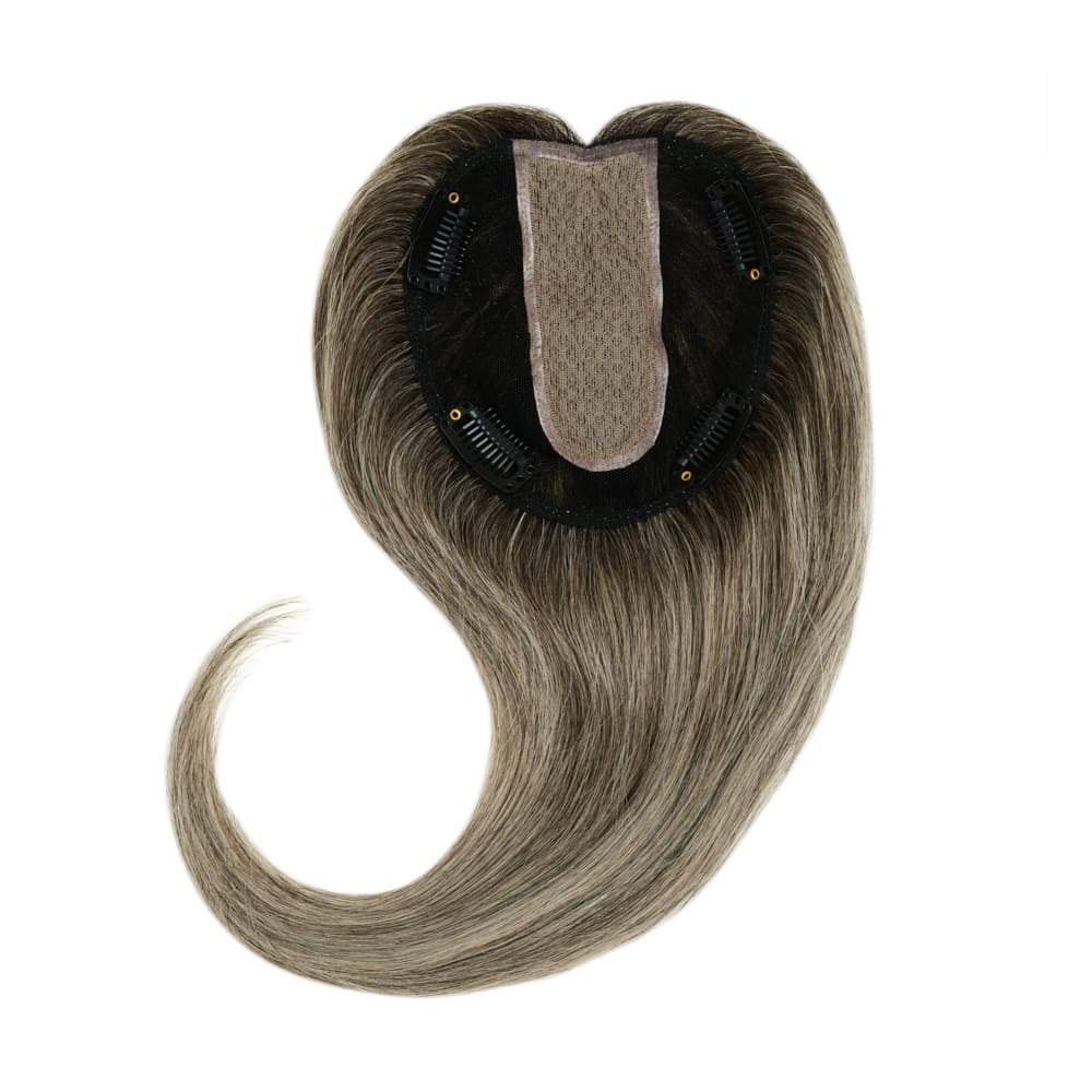 Stranded Dermablend Human Hair Topper - Colour #53 Dark Grey