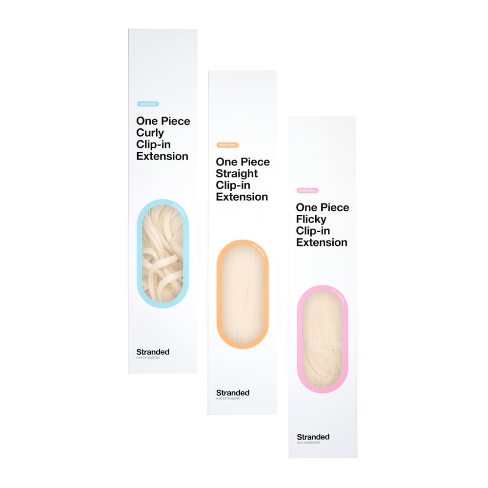 Stranded 20" One Piece Trio Clip-in Hair Extensions - Colour #600 White Lily