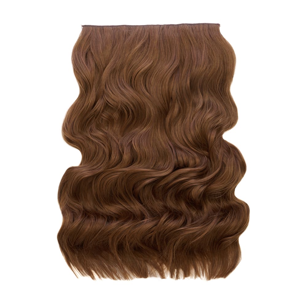 Stranded 20 Inch One Piece Wandwave Clip-in Hair Extension - Colour Caramel Brown
