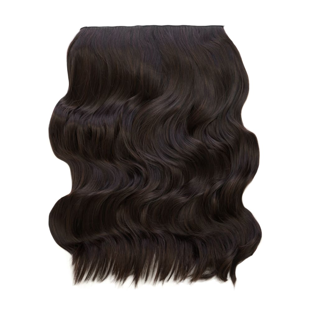 Stranded 20 Inch One Piece Wandwave Clip-in Hair Extension - Colour Dark Brown
