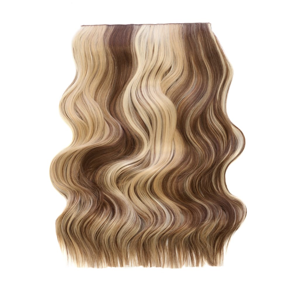 Stranded 20 Inch One Piece Wandwave Clip-in Hair Extension - Colour Mixed Blonde and Brunette