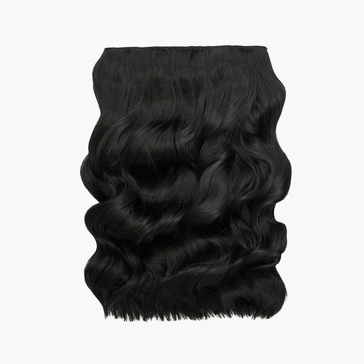 Stranded 20" One Piece Wand Wave Clip-in Hair Extension in Black Magic (#1)