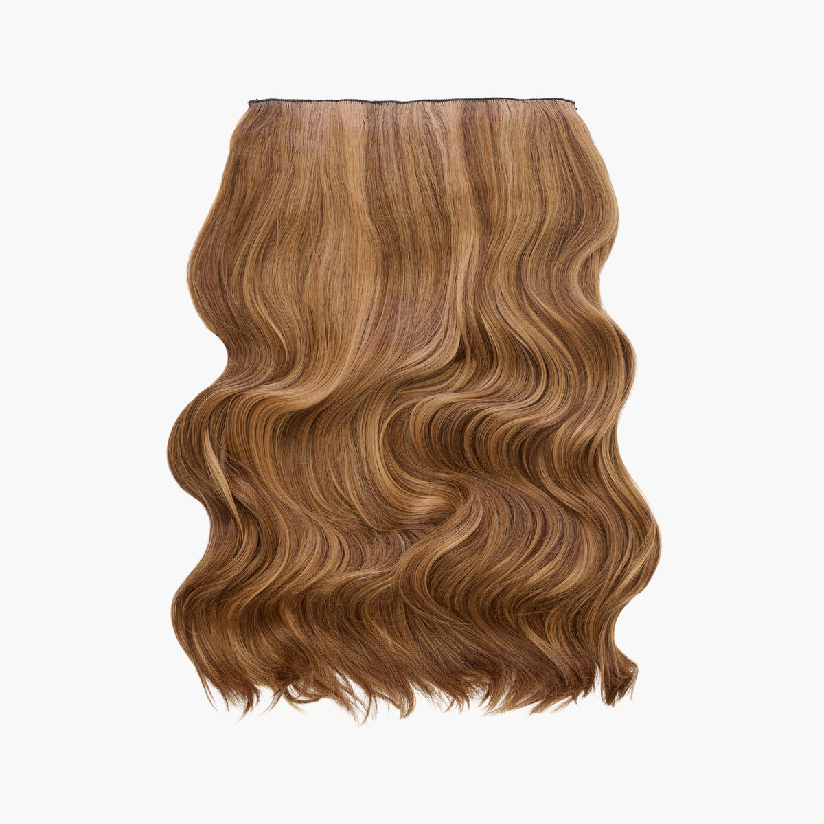 Stranded 20" One Piece Wand Wave Clip-in Hair Extension in Honey Blush (#6/27)