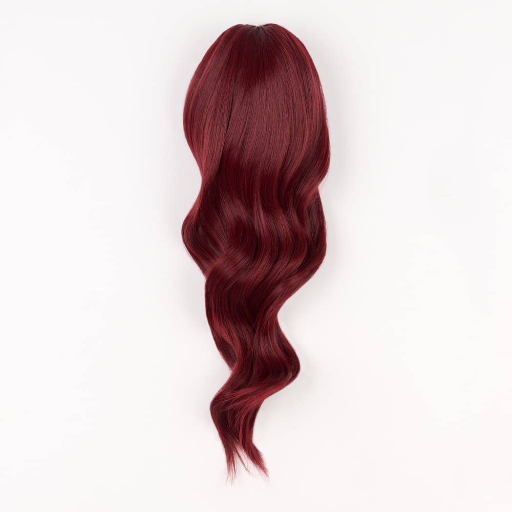 16 Inch Medium Length Clip-in Ponytail Extension on a claw clip attachment in colour Red