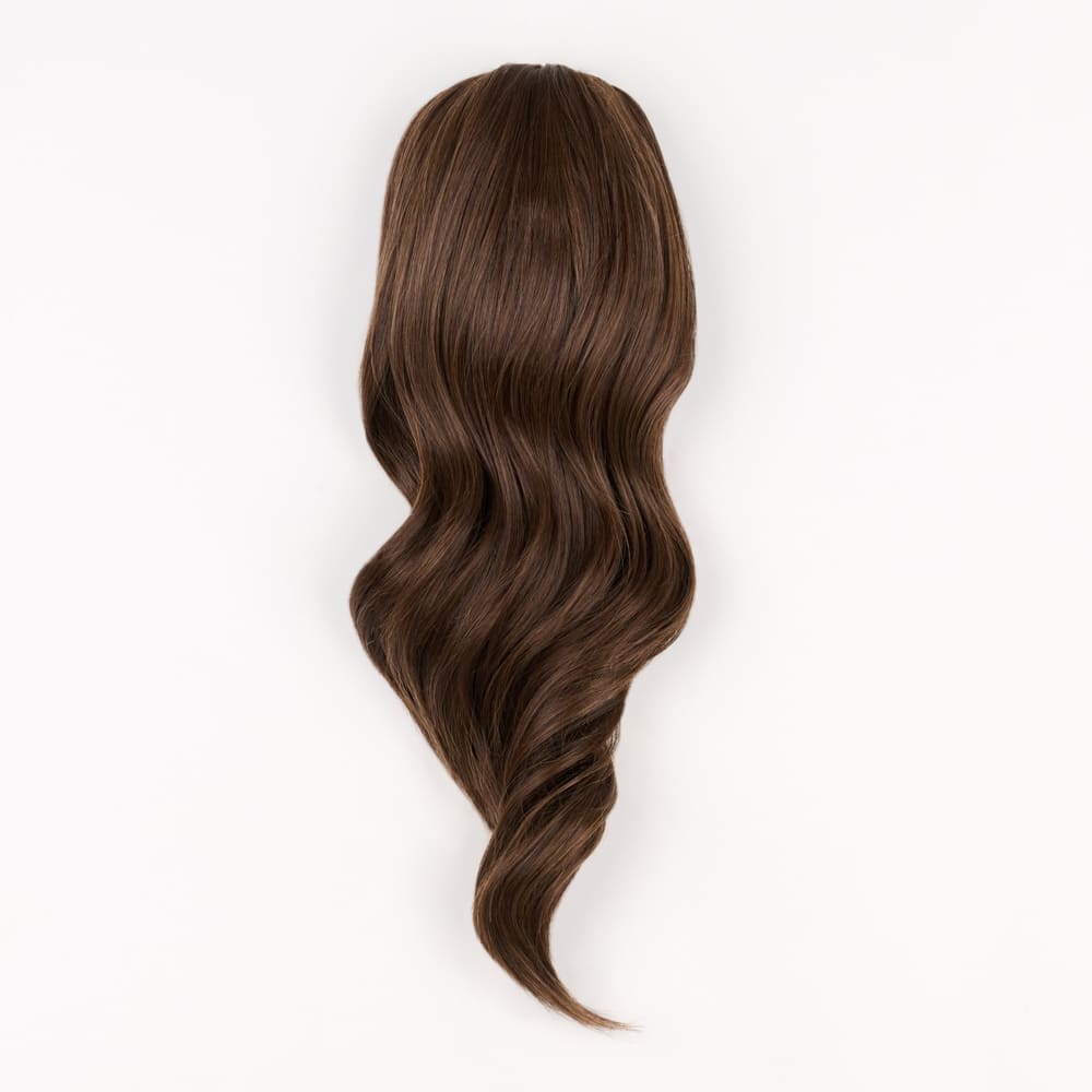 16 Inch Medium Length Clip-in Ponytail Extension on a claw clip attachment in colour Light Brown