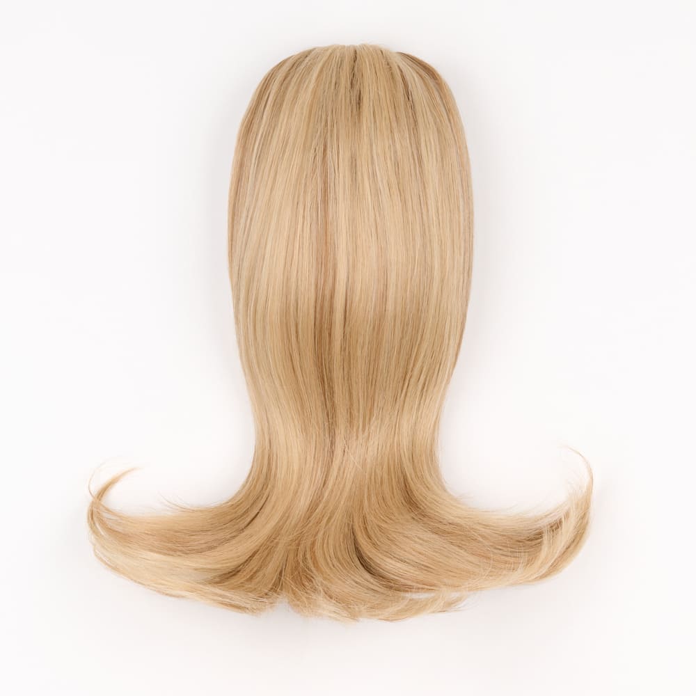 12 Inch Short Clip-in Ponytail Extension on a claw clip attachment in colour Medium Blonde