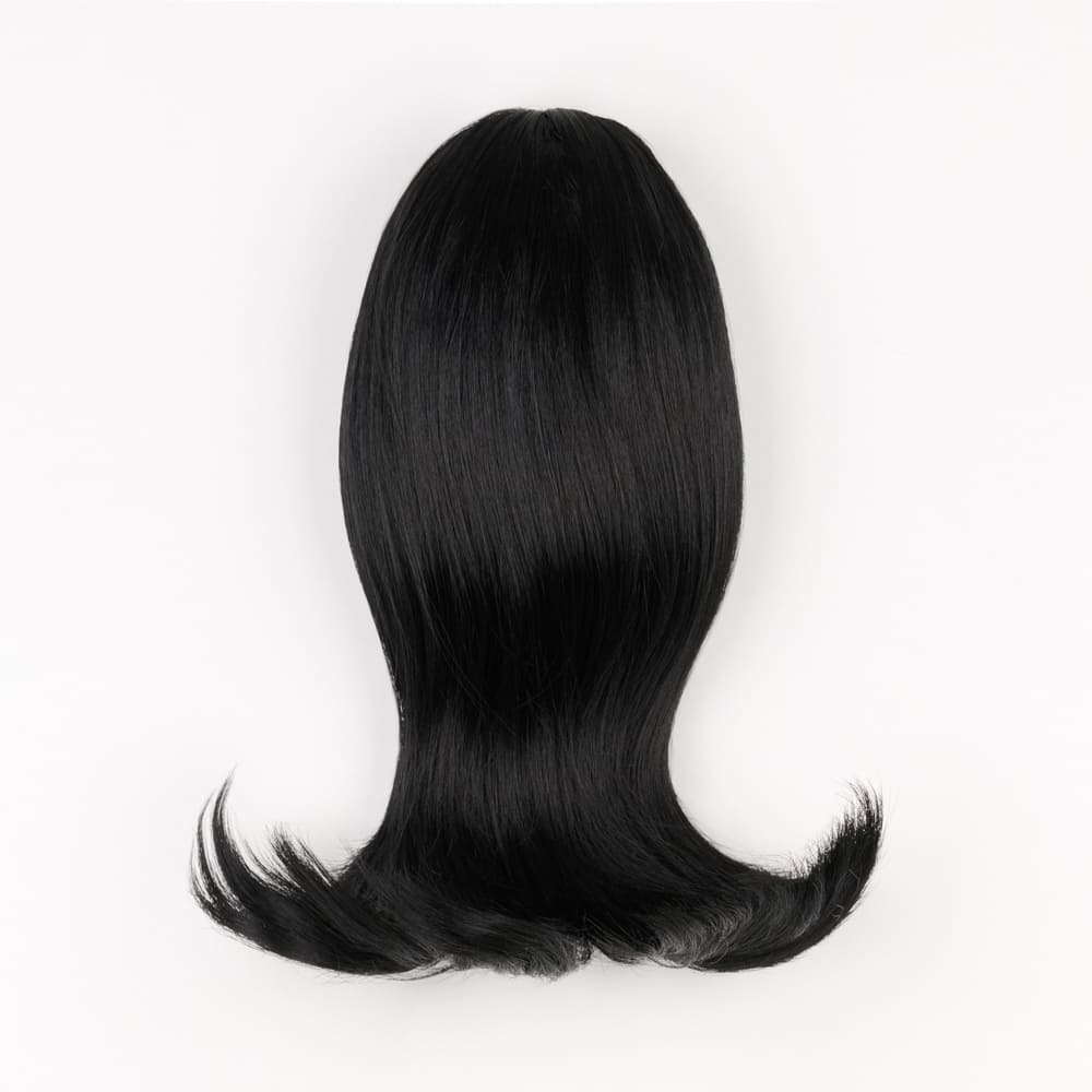 12 Inch Short Clip-in Ponytail Extension on a claw clip attachment in colour Jet Black