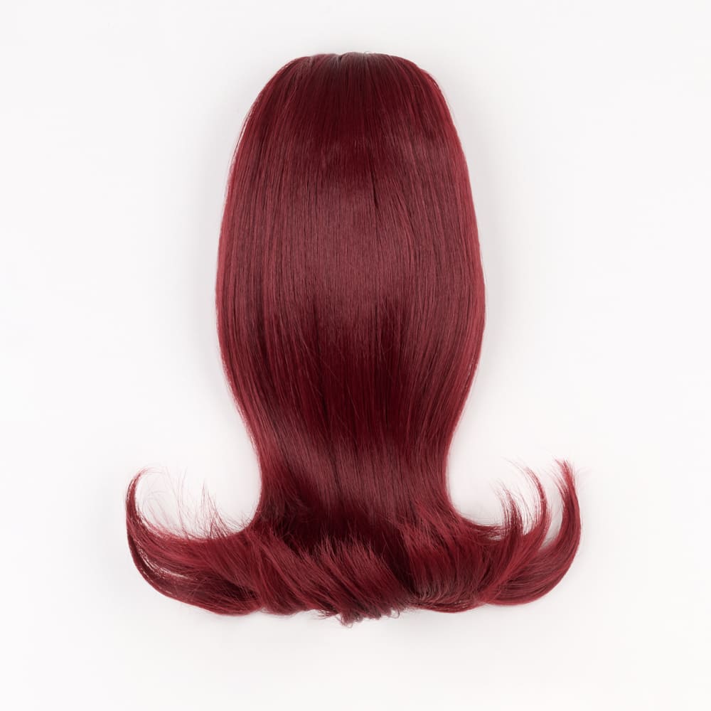 12 Inch Short Clip-in Ponytail Extension on a claw clip attachment in colour Red
