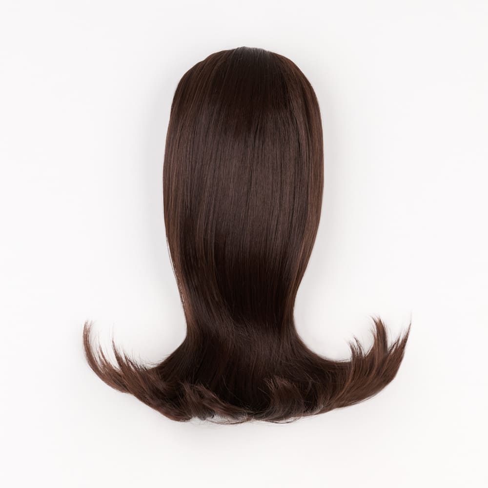 12 Inch Short Clip-in Ponytail Extension on a claw clip attachment in colour Chocolate Brown