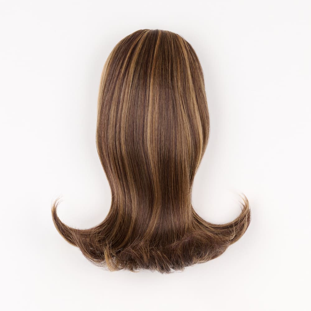12 Inch Short Clip-in Ponytail Extension on a claw clip attachment in colour Mixed Brown and Blonde