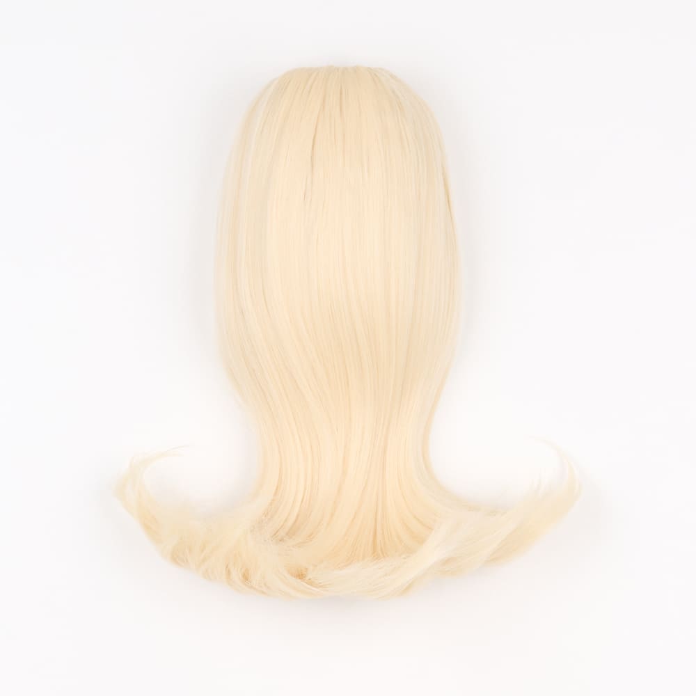 12 Inch Short Clip-in Ponytail Extension on a claw clip attachment in colour Warm Blonde