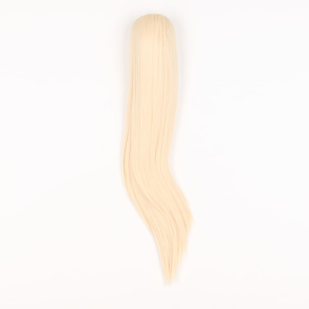 20 Inch Long Straight Claw Clip-on Ponytail in a Warm Blonde Colour