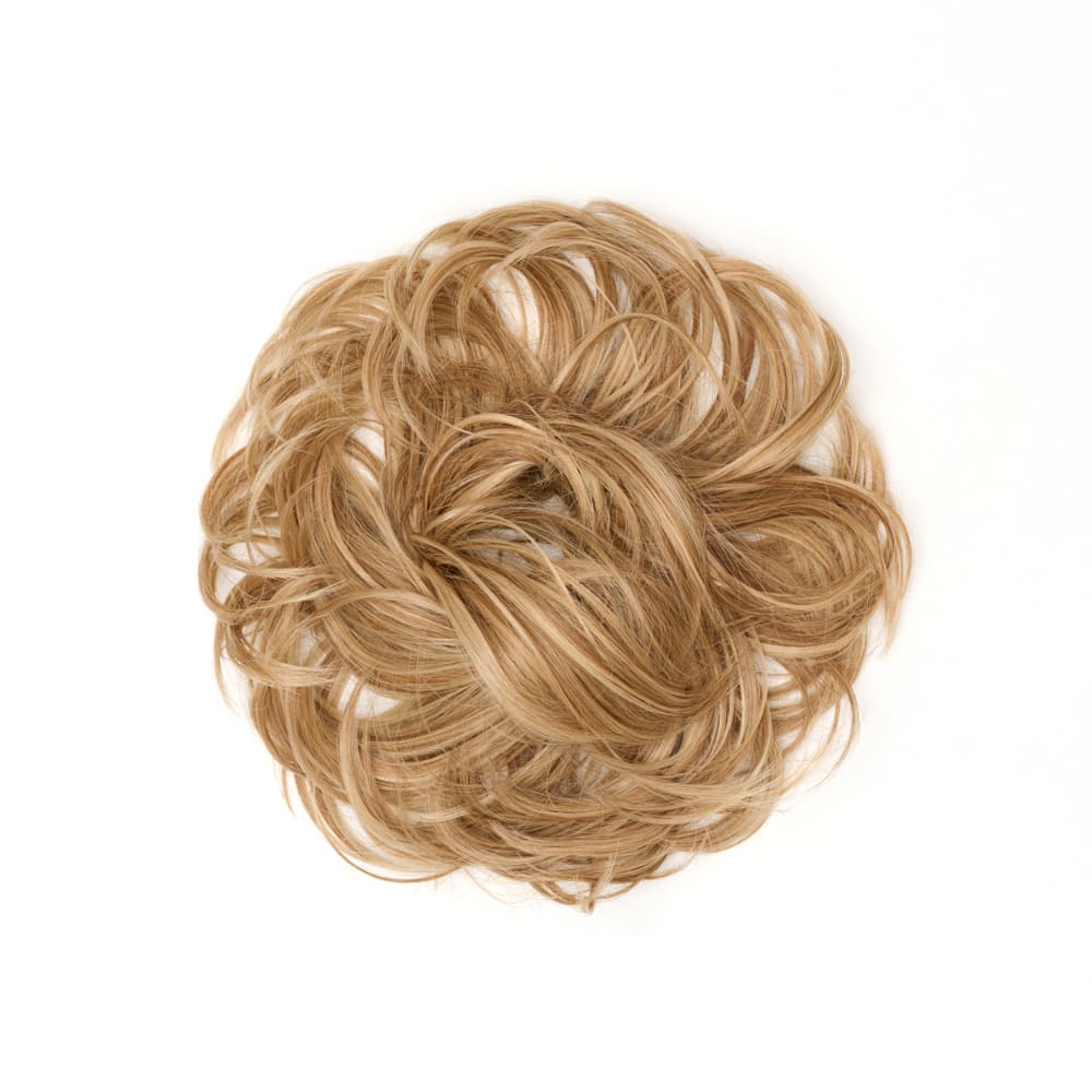 Stranded Flicky Messy Bun- Simple hair up scrunchie in colour Medium Blonde