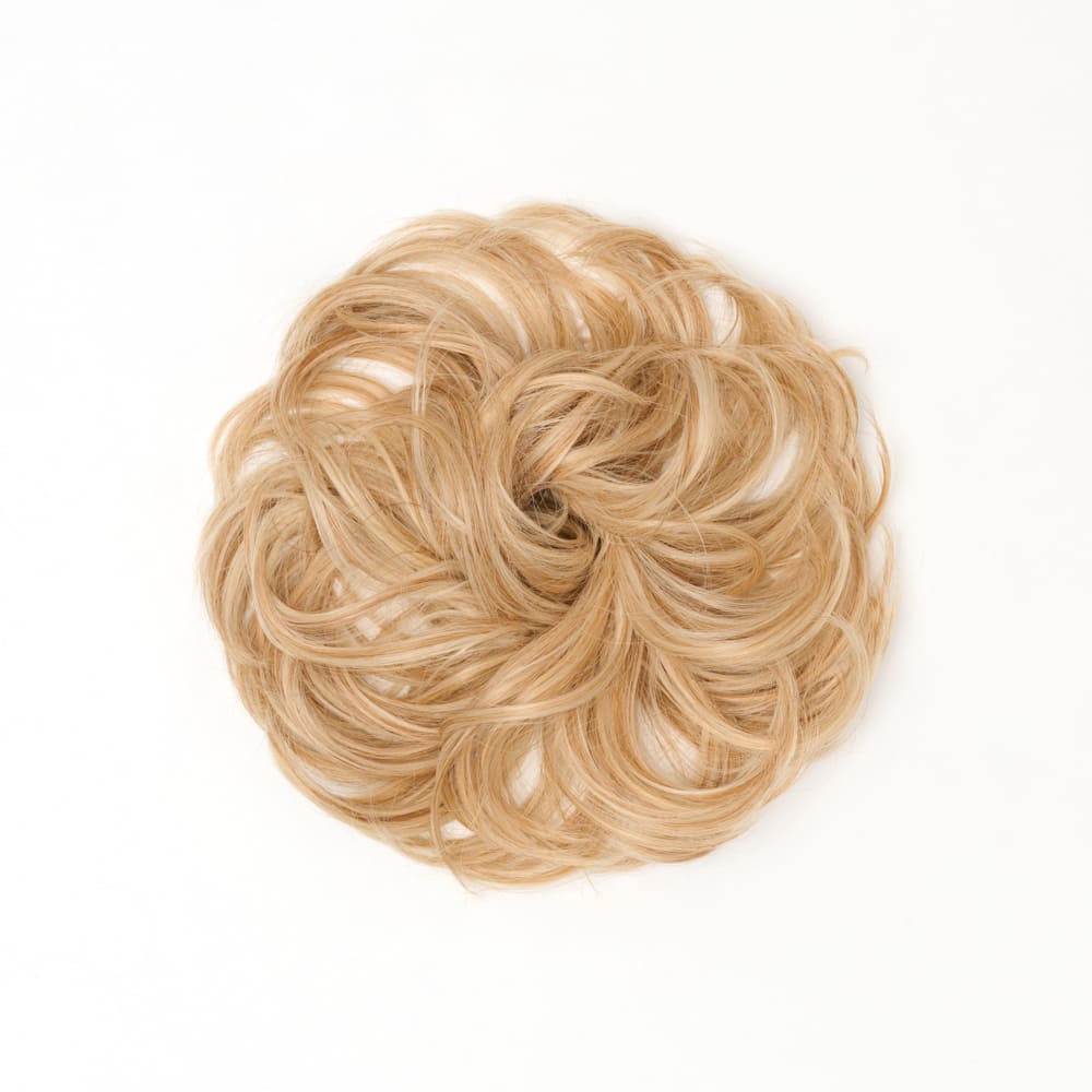 Stranded Flicky Messy Bun- Simple hair up scrunchie in colour Strawberry Blonde