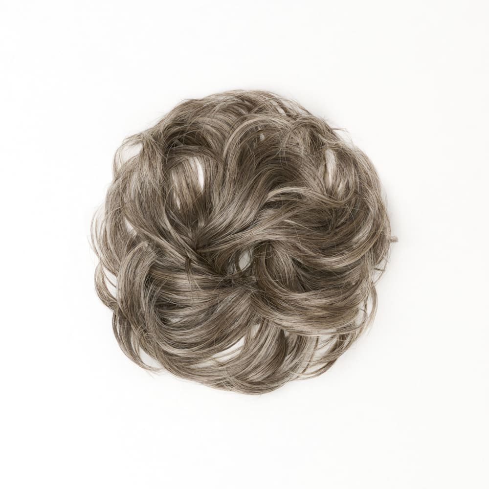 Stranded Flicky Messy Bun- Simple hair up scrunchie in colour Dark Grey