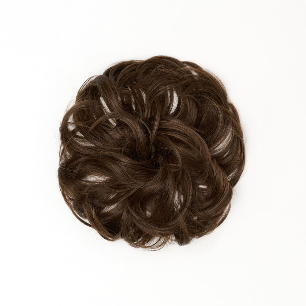 Stranded Flicky Messy Bun- Simple hair up scrunchie in colour Light Brown