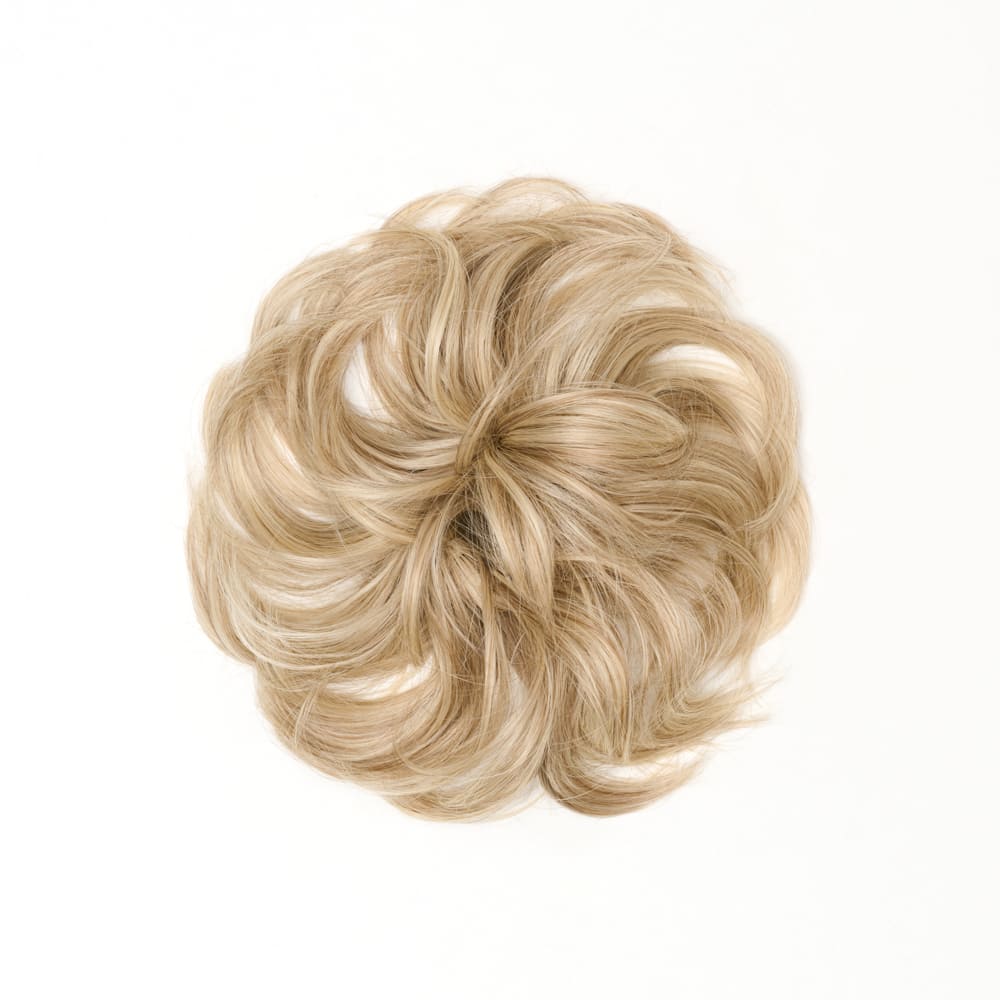 Stranded Flicky Messy Bun- Simple hair up scrunchie in colour Mixed Blonde