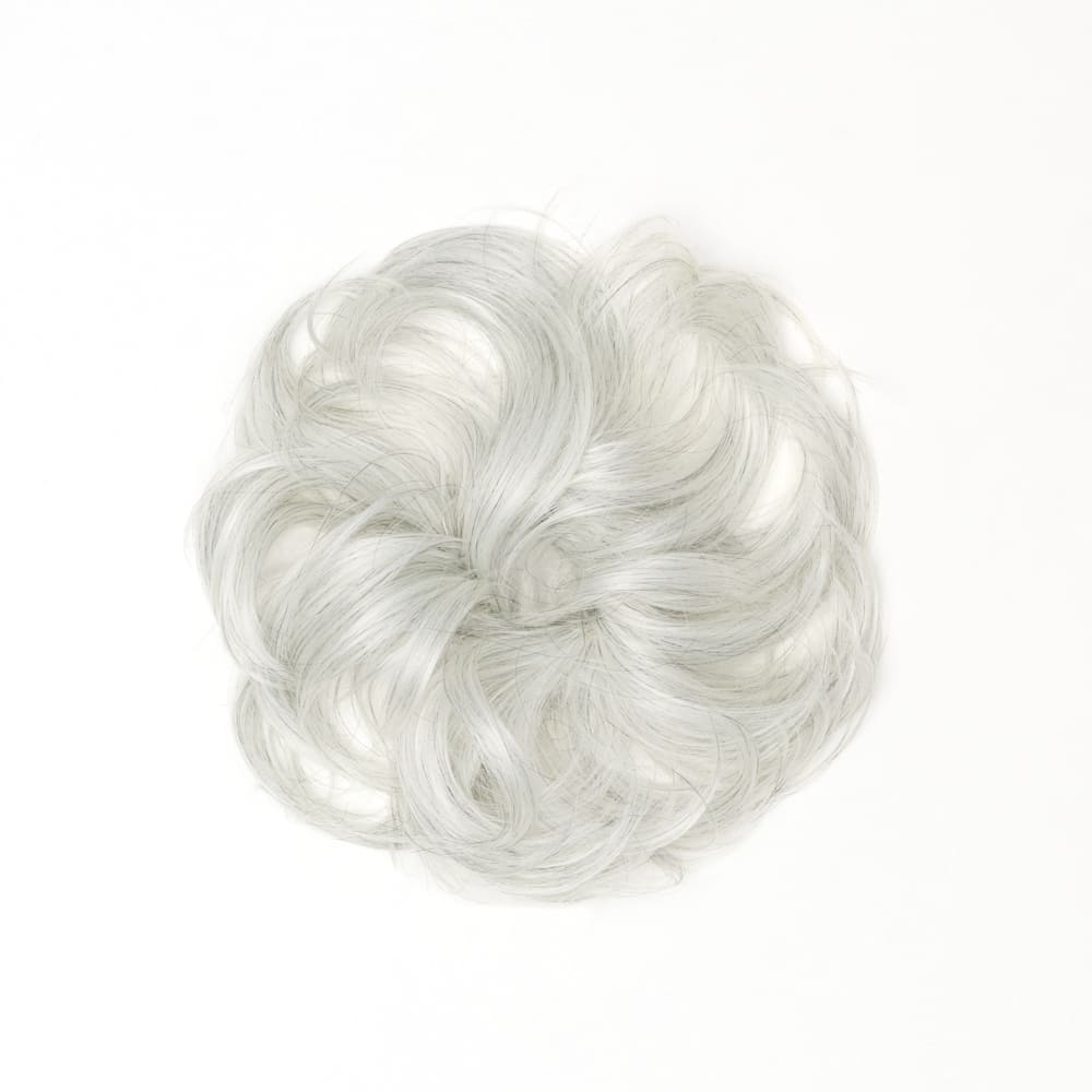 Stranded Flicky Messy Bun- Simple hair up scrunchie in colour Salt and Pepper