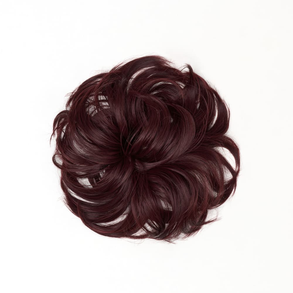 Stranded Flicky Messy Bun- Simple hair up scrunchie in colour Plum