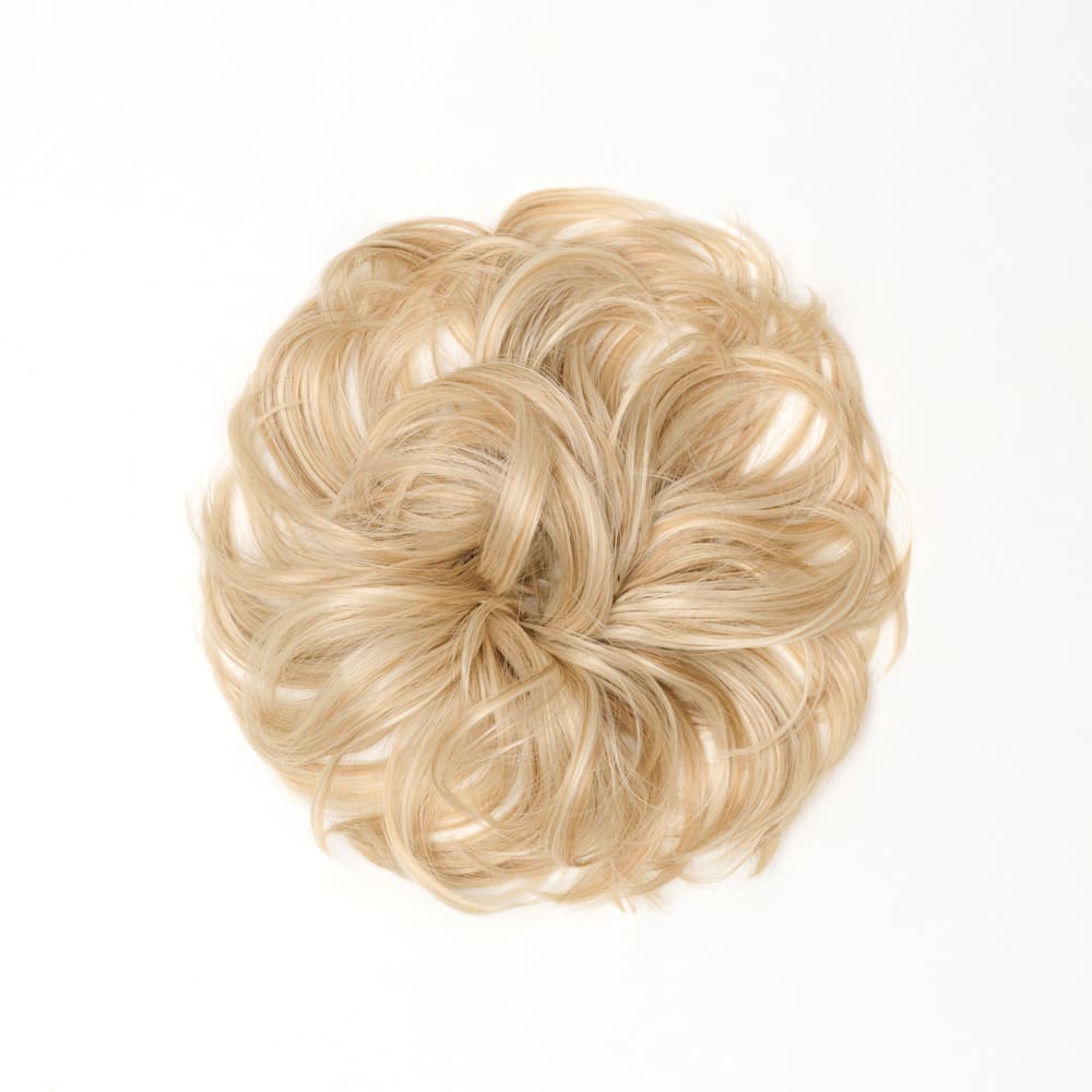 Stranded Flicky Messy Bun- Simple hair up scrunchie in colour UK Blonde