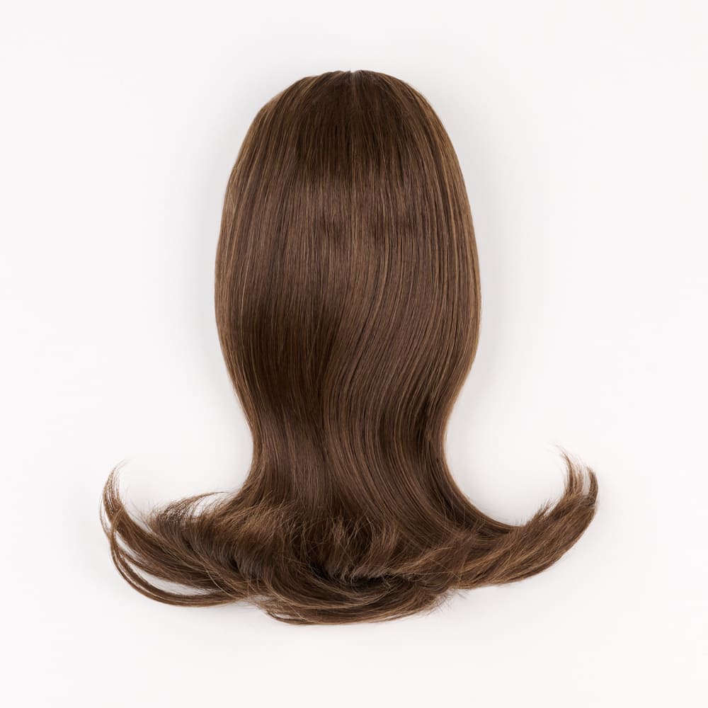 12 Inch Short Clip-in Ponytail Extension on a claw clip attachment in colour Light Brown