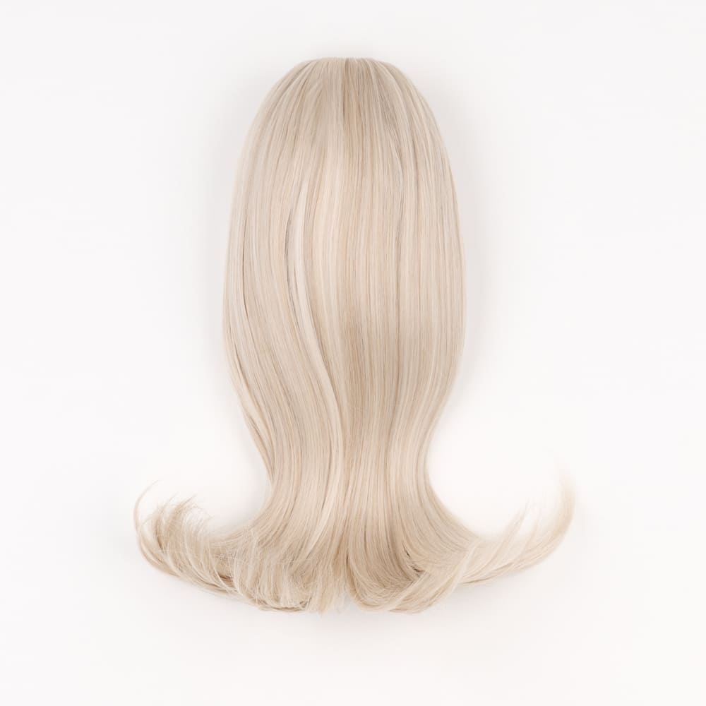 12 Inch Short Clip-in Ponytail Extension on a claw clip attachment in colour Silver