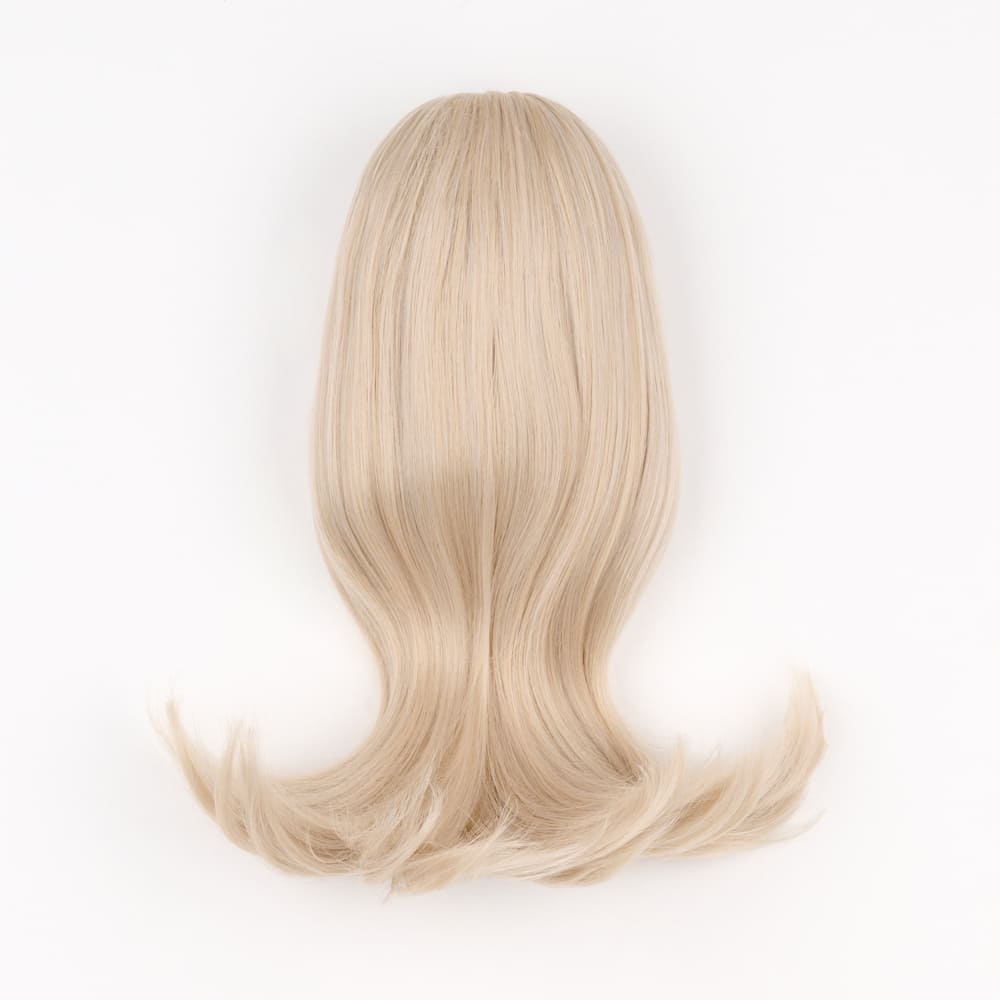 12 Inch Short Clip-in Ponytail Extension on a claw clip attachment in colour Light Ash Blonde