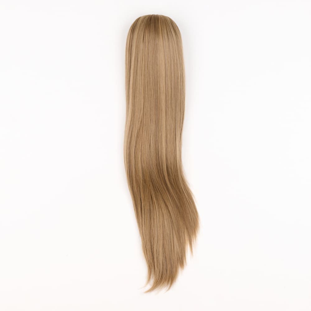 20 Inch Long Straight Claw Clip-on Ponytail in a Mousy Brown Colour