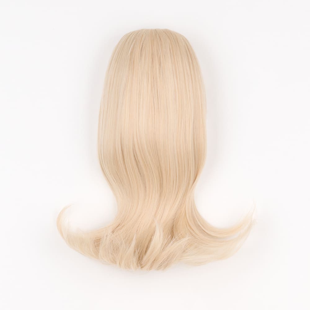 12 Inch Short Clip-in Ponytail Extension on a claw clip attachment in colour Swedish Blonde