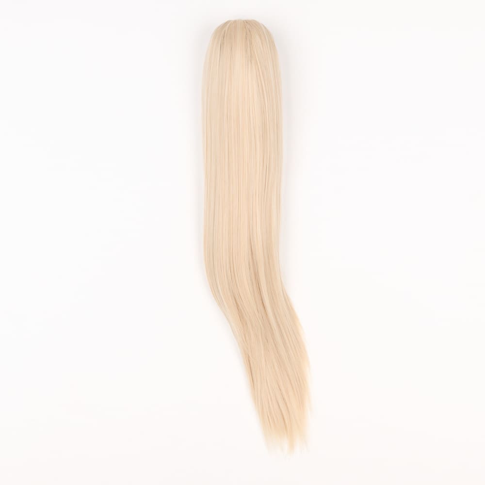 20 Inch Long Straight Claw Clip-on Ponytail in a Swedish Blonde Colour