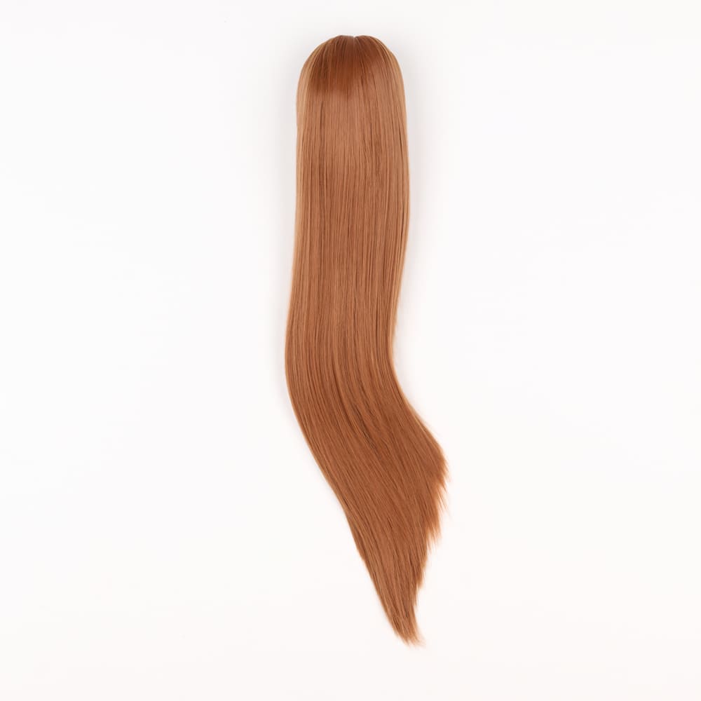 20 Inch Long Straight Claw Clip-on Ponytail in a Copper Colour