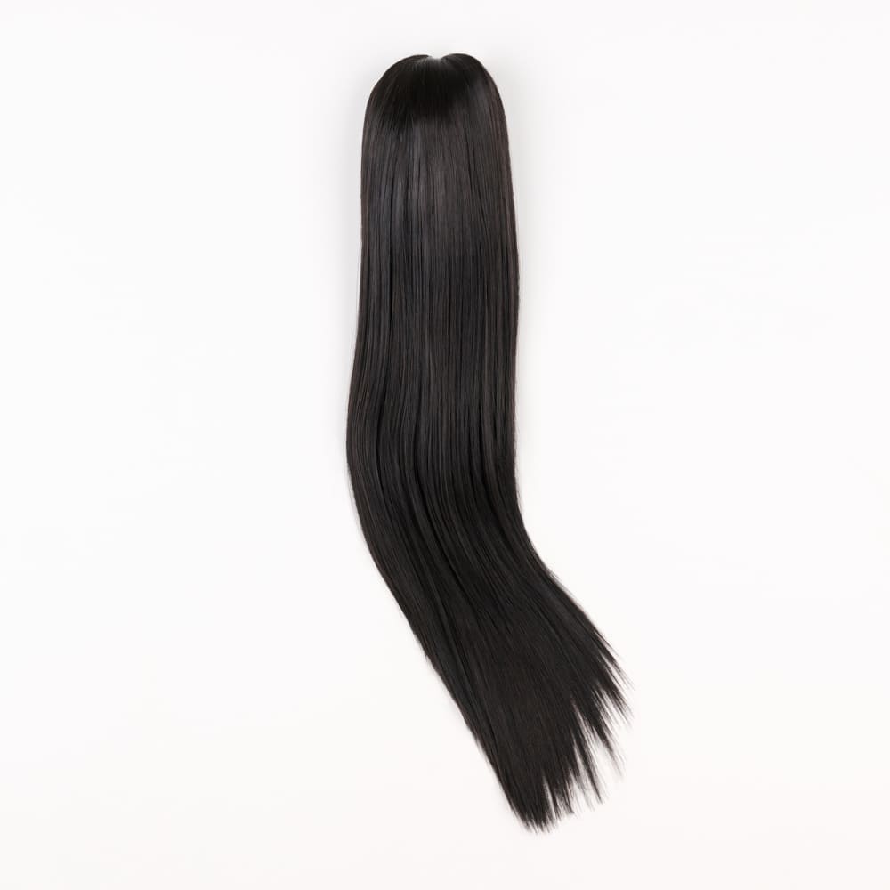 20 Inch Long Straight Claw Clip-on Ponytail in an Off Black Colour