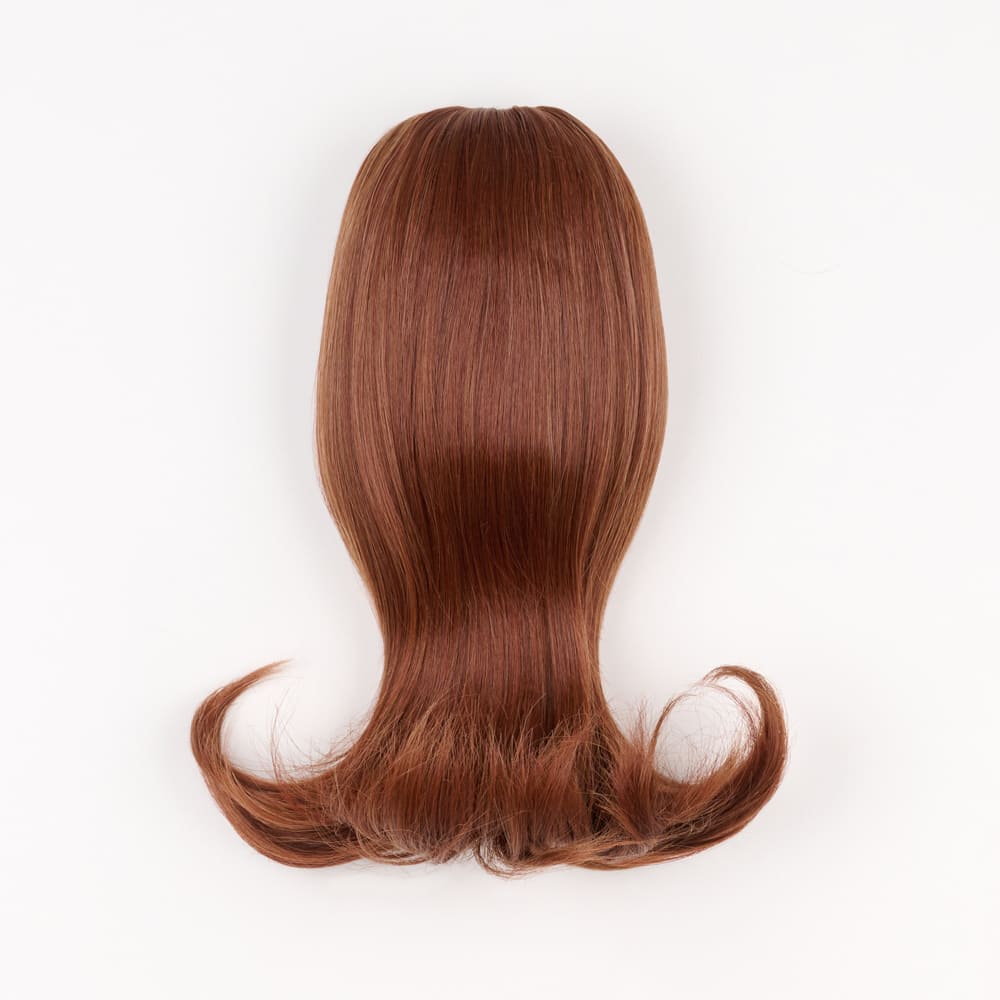 12 Inch Short Clip-in Ponytail Extension on a claw clip attachment in colour Auburn