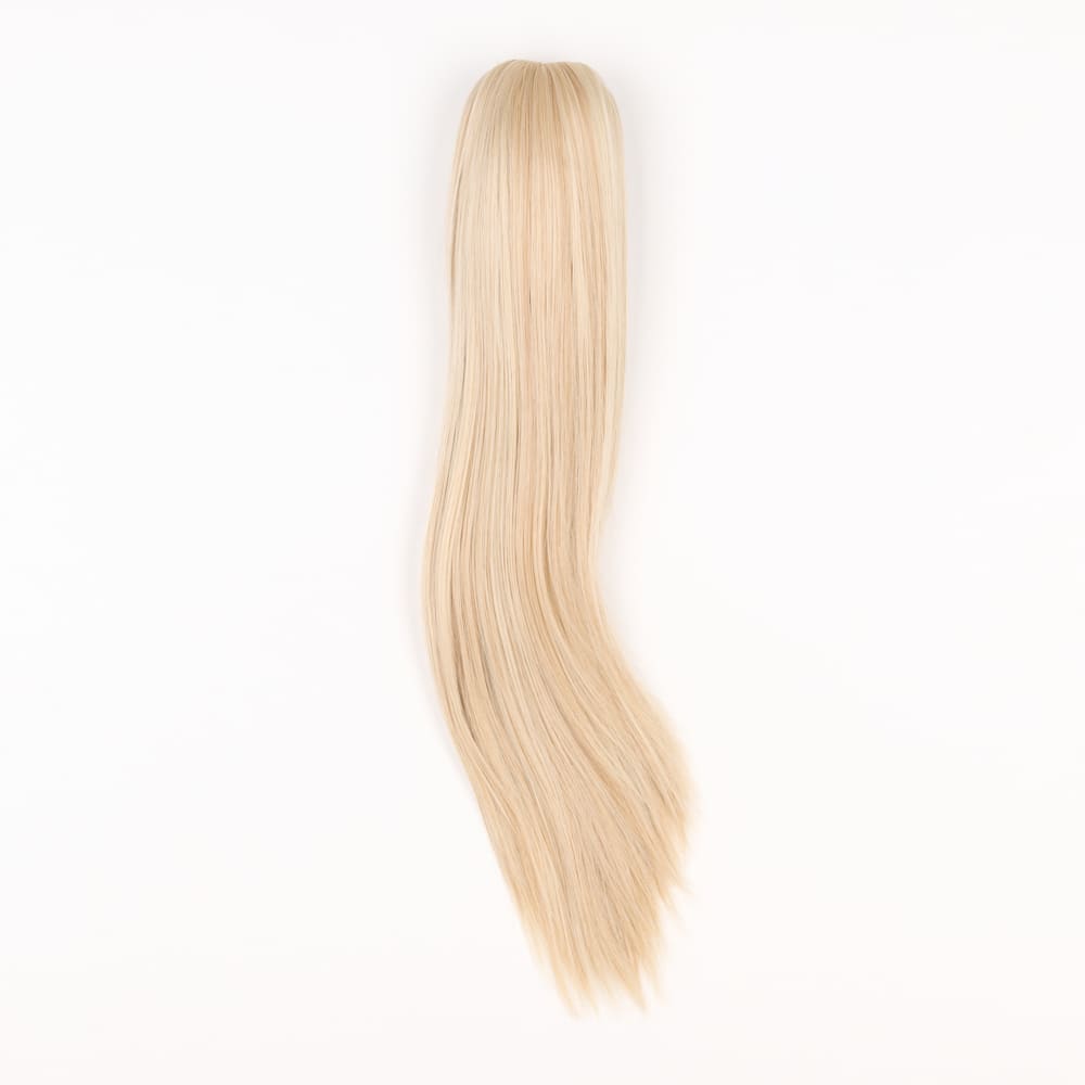 20 Inch Long Straight Claw Clip-on Ponytail in a UK Blonde Colour