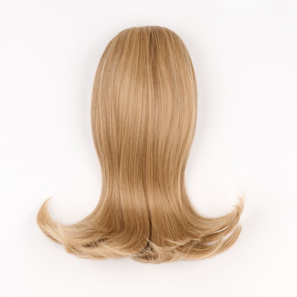 12 Inch Short Clip-in Ponytail Extension on a claw clip attachment in colour Vanilla Blonde